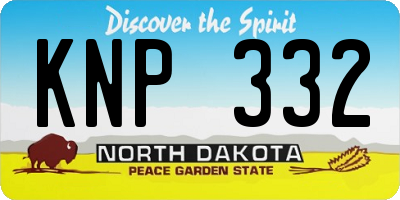 ND license plate KNP332