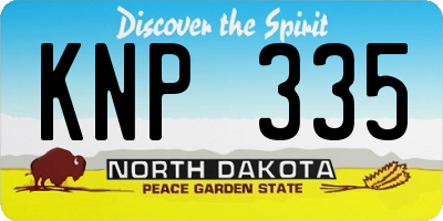 ND license plate KNP335
