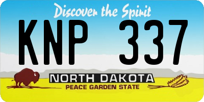 ND license plate KNP337