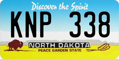 ND license plate KNP338
