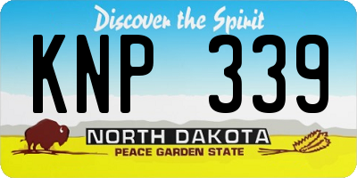 ND license plate KNP339