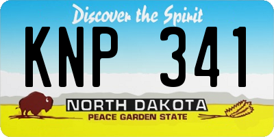 ND license plate KNP341