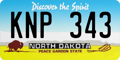 ND license plate KNP343