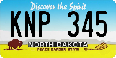 ND license plate KNP345