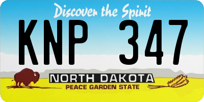 ND license plate KNP347