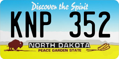 ND license plate KNP352