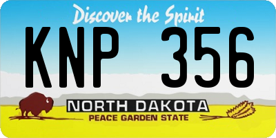 ND license plate KNP356