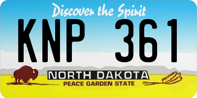 ND license plate KNP361