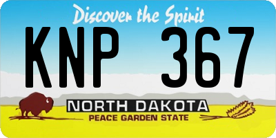 ND license plate KNP367