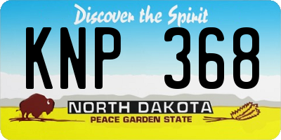 ND license plate KNP368