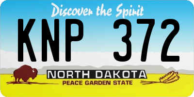 ND license plate KNP372