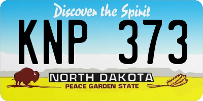 ND license plate KNP373