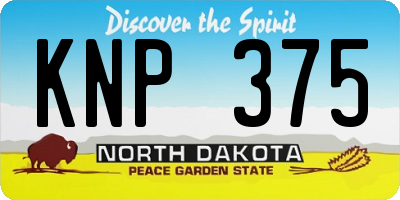 ND license plate KNP375