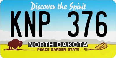 ND license plate KNP376