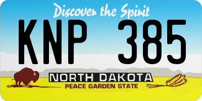 ND license plate KNP385