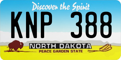 ND license plate KNP388