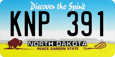 ND license plate KNP391
