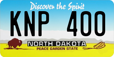 ND license plate KNP400