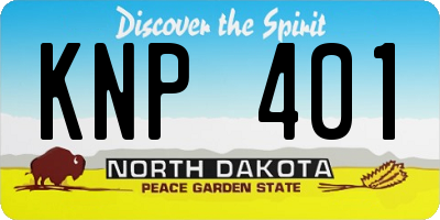ND license plate KNP401