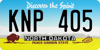 ND license plate KNP405