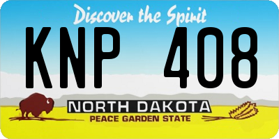 ND license plate KNP408