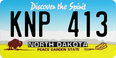 ND license plate KNP413