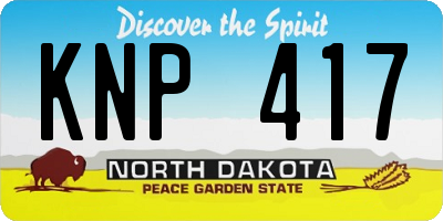 ND license plate KNP417