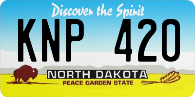 ND license plate KNP420