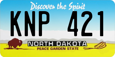 ND license plate KNP421