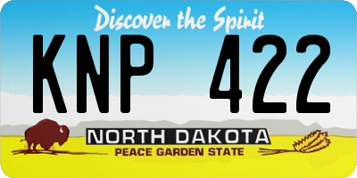 ND license plate KNP422