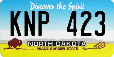 ND license plate KNP423