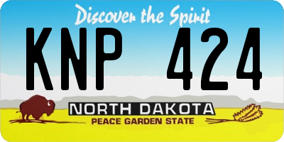 ND license plate KNP424