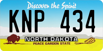 ND license plate KNP434