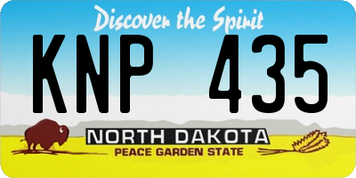 ND license plate KNP435