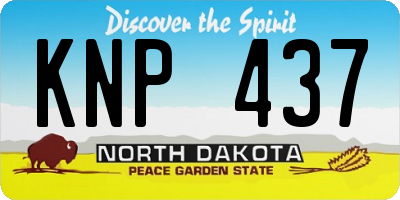 ND license plate KNP437
