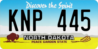 ND license plate KNP445