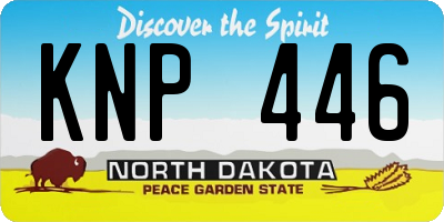ND license plate KNP446