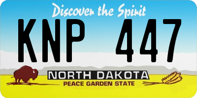 ND license plate KNP447