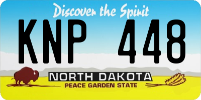 ND license plate KNP448