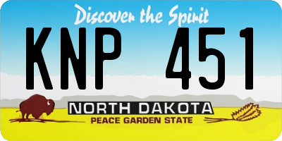 ND license plate KNP451
