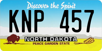 ND license plate KNP457