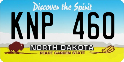 ND license plate KNP460