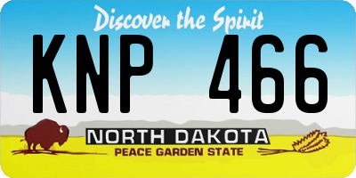 ND license plate KNP466
