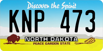 ND license plate KNP473