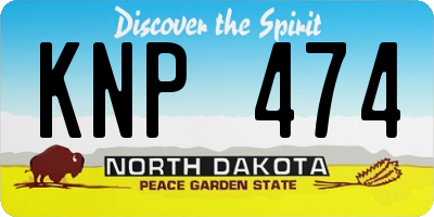 ND license plate KNP474