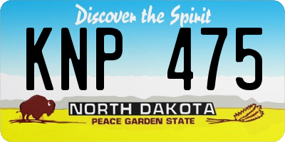 ND license plate KNP475