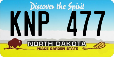 ND license plate KNP477
