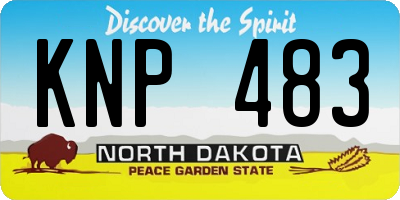 ND license plate KNP483