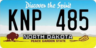 ND license plate KNP485