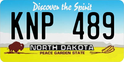 ND license plate KNP489